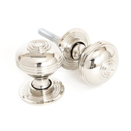 Polished Nickel 50mm Prestbury Mortice/Rim Knob Set