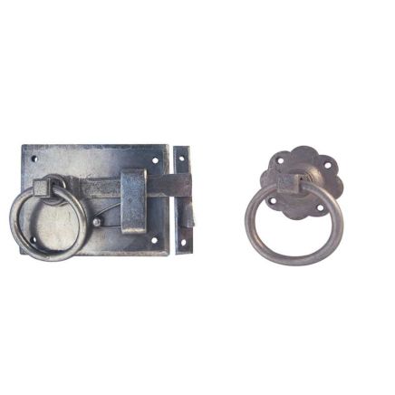 Antique Gate Catches 150x102mm Pewter - By Frelan Hardware - HF48-LH