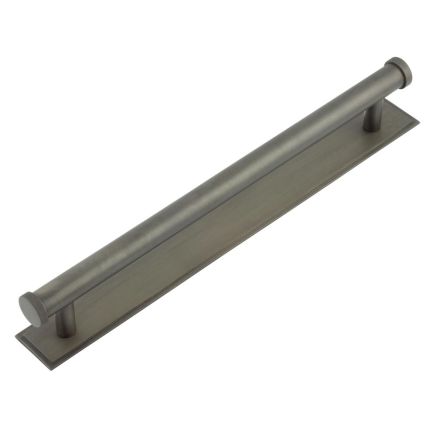 Hoxton Thaxted Cabinet Handles 224mm Ctrs Stepped Backplate Dark Bronze - By Frelan Hardware - HOX-260DB-6060DB