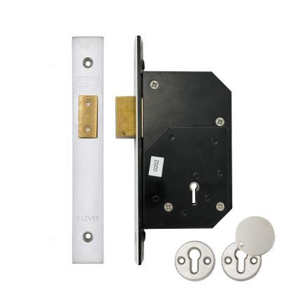 Zoo Hardware 5 Lever Deadlock - 73mm c/w Esc - Chubb Retro Fit 3G110 - Stainless Steel