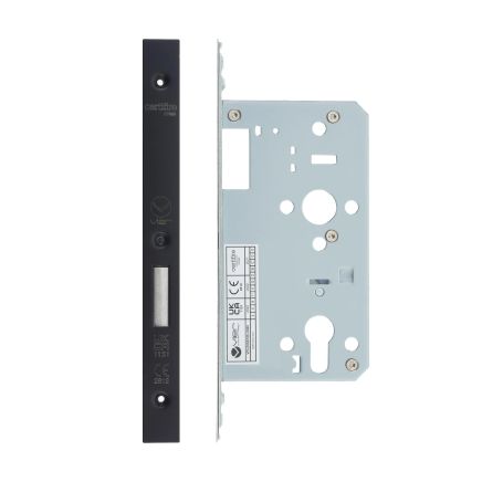 Zoo Hardware 2 Piece - DIN euro deadlock - backset 60mm - Black