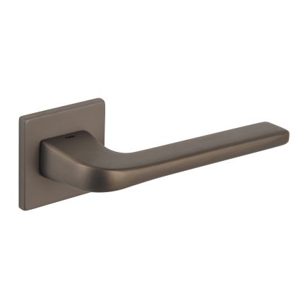 Tupai Rapido 5S Line Canha Lever Door Handle on 5mm Slimline Square Rose - Titanium
