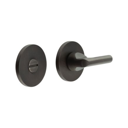 CR-804 Dark Bronze Thumb Turn & Lock Round Rose - By Frelan Hardware - CR-804A7DB