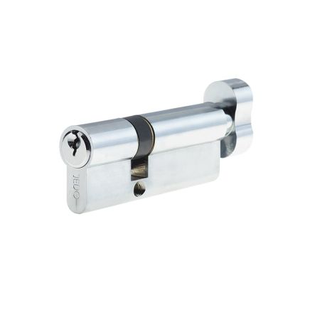 Jedo Euro Profile Offset Cylinders & Turns 40x35mm Polished Chrome - By Frelan Hardware - JL-4035EPCTPC