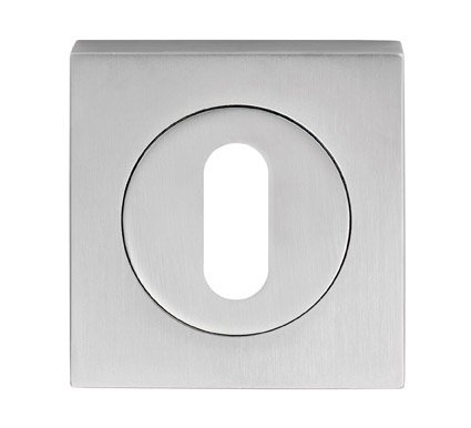 Serozzetta Square Standard Lock Profile Escutcheon - Satin Chrome