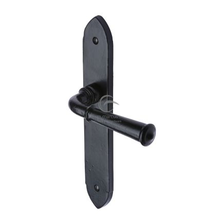 Black Iron Rustic Door Handle Lever Latch Hadley Design