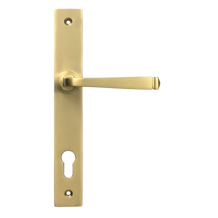 Satin Brass Avon Slimline Lever Espag. Lock Set
