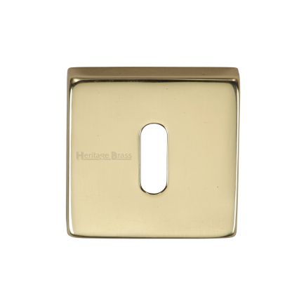 Heritage Brass Square Key Escutcheon Polished Brass finish