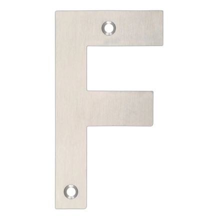 Zoo Hardware Letter - F - 75mm - Satin Stainless