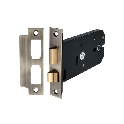 3 Lever Horizontal Sash Lock 6" Antique Brass