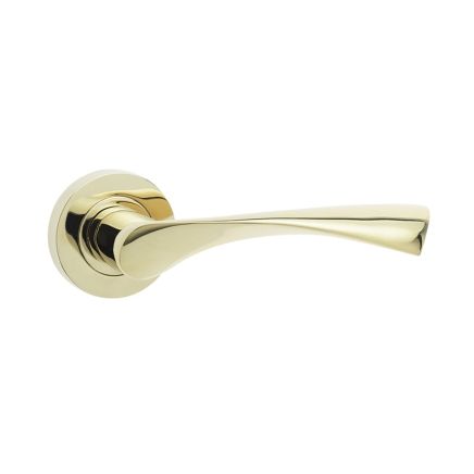 Twirl Door Handle on Rose PVD Brass - By Frelan Hardware - JV504PVD