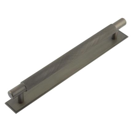 Hoxton Taplow Cabinet Handles 224mm Ctrs Stepped Backplate Dark Bronze - By Frelan Hardware - HOX-2060DB-6060DB