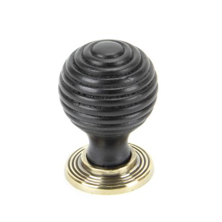 Ebony and AB Beehive Cabinet Knob 35mm