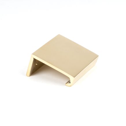 Polished Brass 50mm Plain Edge Pull