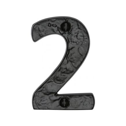 The Tudor Numeral 2 - 3" Black Iron