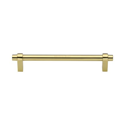Heritage Brass Cabinet Pull Industrial Design 160mm CTC Polished Brass Finish