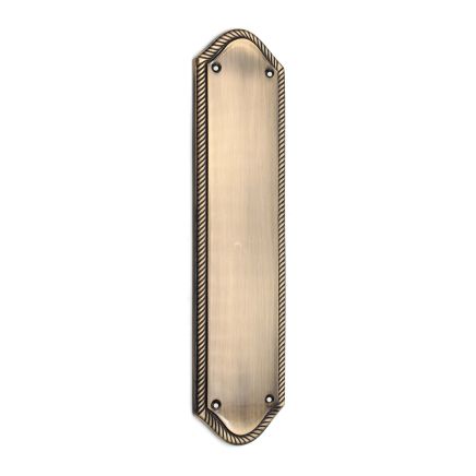 Georgian Half Round Finger Plate 295mm Antique Brass