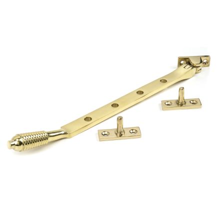 Polished Brass 10" Reeded Stay