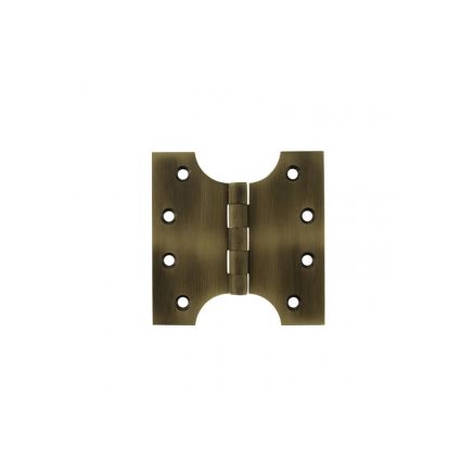 Atlantic (Solid Brass) Parliament Hinges 4" x 2" x 4mm - Matt Antique Brass (Pair)