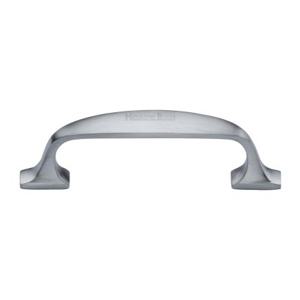Heritage Brass Cabinet Pull Durham Design 76mm CTC Satin Chrome Finish
