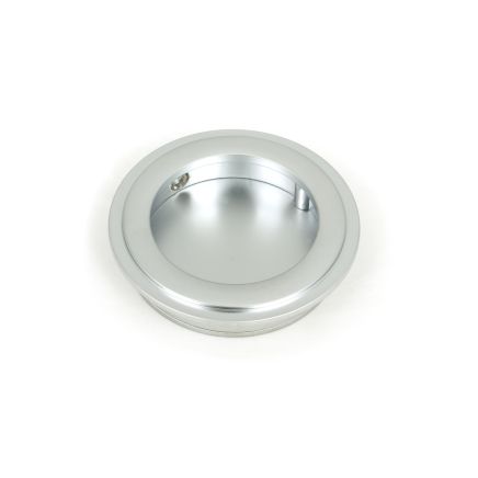 Satin Chrome 60mm Art Deco Round Pull