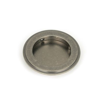Pewter 75mm Art Deco Round Pull