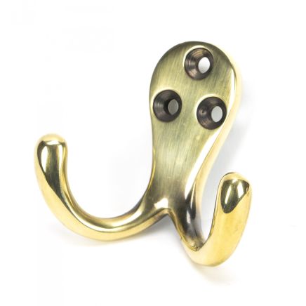 Aged Brass Celtic Double Robe Hook