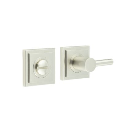 Burlington Easy Turn & Release Square Stepped Rose Satin Nickel - By Frelan Hardware - BUR-82SN-152SN
