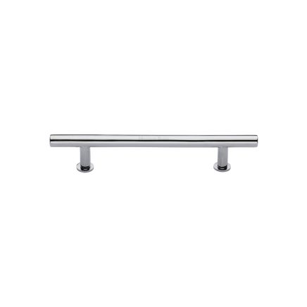 Heritage Brass Cabinet Pull T-Bar Design with 16mm Rose 101mm CTC Polished Chrome Finish