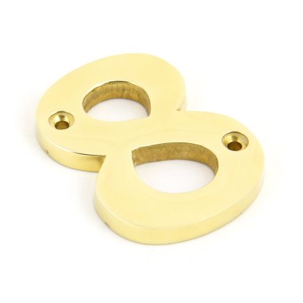 Polished Brass Numeral 8