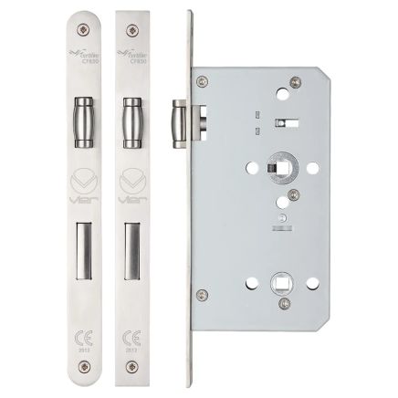 Zoo Hardware Din lift to lock - 72mm c/c - backset 60mm - Satin Stainless