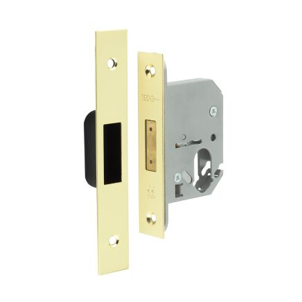 Jedo Oval Profile Deadlocks 65mm Polished Brass - By Frelan Hardware - JL1062PB