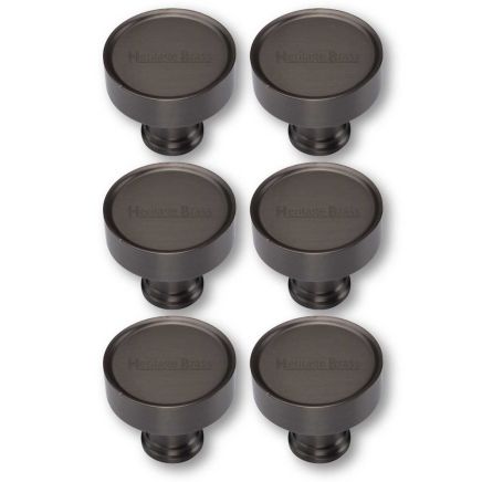 Heritage Brass Cabinet Knob Florence Design 32mm Matt Bronze finish