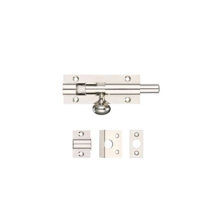 Zoo Hardware Architectural Barrel Bolt 75mm x 30mm - Nickel