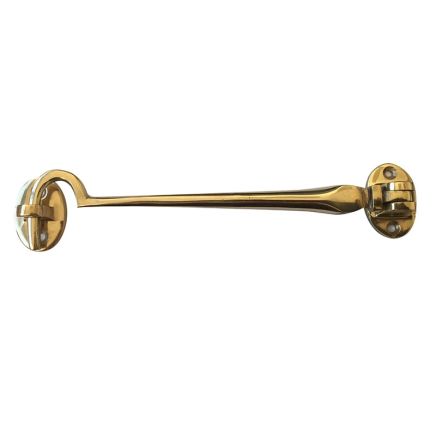 Jedo Brass Cabin Hooks 300mm Polished Brass - By Frelan Hardware - JV110GPB