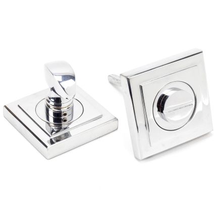 Polished Chrome Round Thumbturn Set (Square)