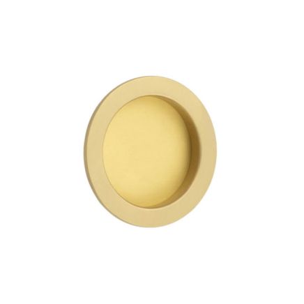 Burlington Circular Flush Pull Satin Brass - By Frelan Hardware - BUR215SB