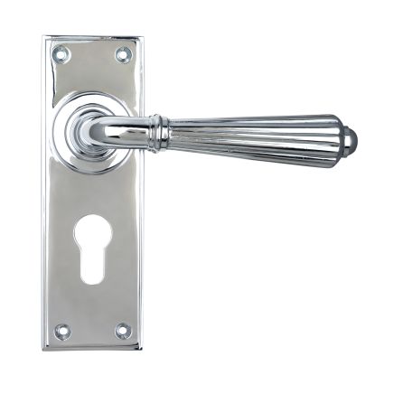 Polished Chrome Hinton Lever Euro Lock Set