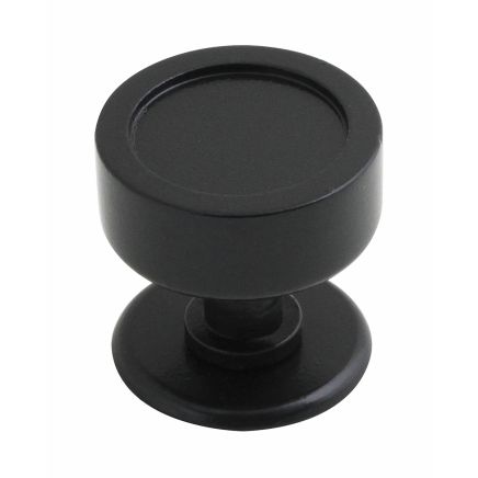 Taunton Centre Door Knob - Flat Black