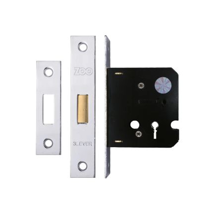 Zoo Hardware 3 Lever Dead Lock - Nickel Plate