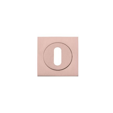 Zoo Hardware Square standard profile escutcheon - Tuscan Rose Gold
