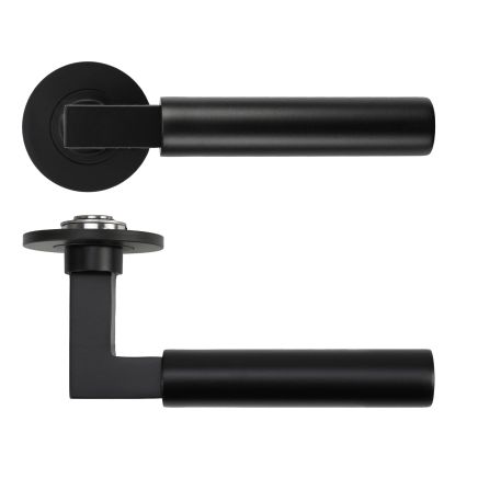 Zoo Hardware Garda Lever on 4mm Round Slim Sprung Rose - PVD Black