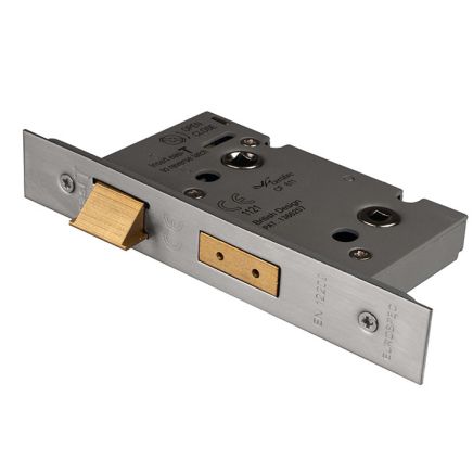 Bathroom Lock 64mm - Satin Stainless Steel