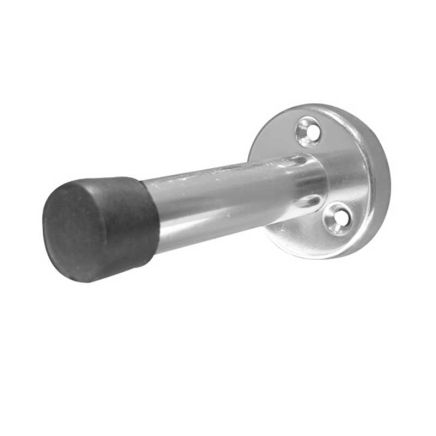 Aluminium Wall Mounted Doorstop 76mm Satin Anodised Aluminium - By Frelan Hardware - J1280