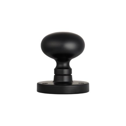 Mushroom Mortice Knob - Matt Black