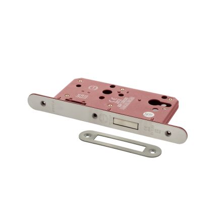 Atlantic DIN Radius Euro Profile Deadlock Double Throw 60mm backset - Satin Chrome