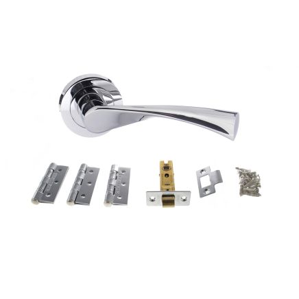 Atlantic Colorado Dorpac (3" Latch, 3"x2" Hingesx3) - Polished Chrome