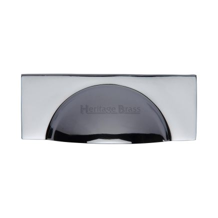 Heritage Brass Drawer Pull Hampshire Design 57mm CTC Polished Chrome Finish