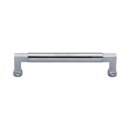 Heritage Brass Cabinet Pull Bauhaus Design 152mm CTC Satin Chrome Finish