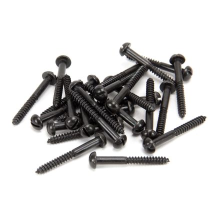 Black 10 x 1 1/2" Round Head Screws (25)